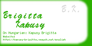 brigitta kapusy business card